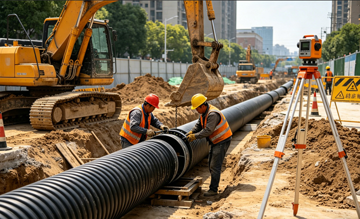 Municipal Application of HDPE Double-Wall Corrugated Pipes